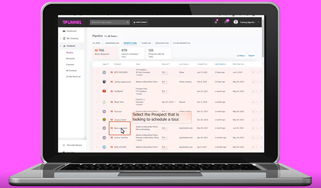 Using Funnel Leasing App placeholder